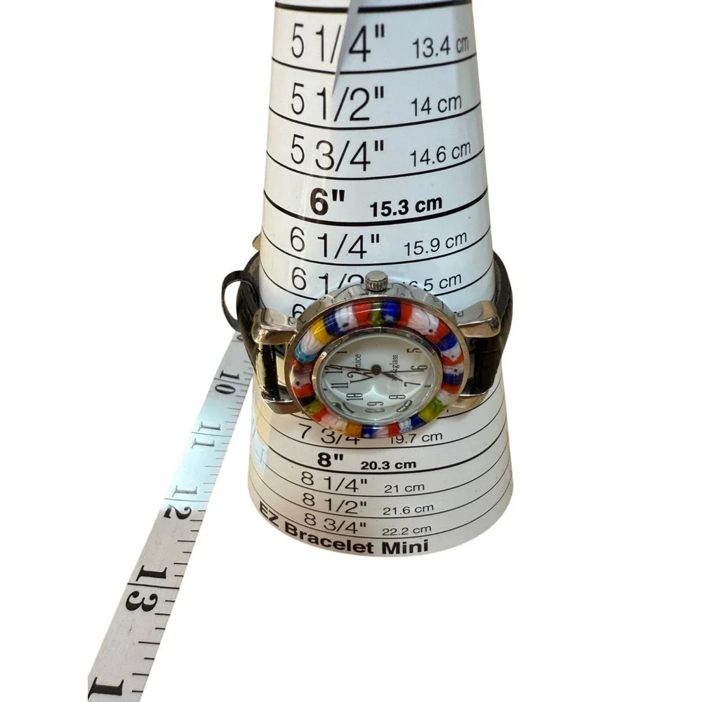 Venice Art &‎ Glass Watch Multicolor Millefiori Mosaic Italian Style Statement